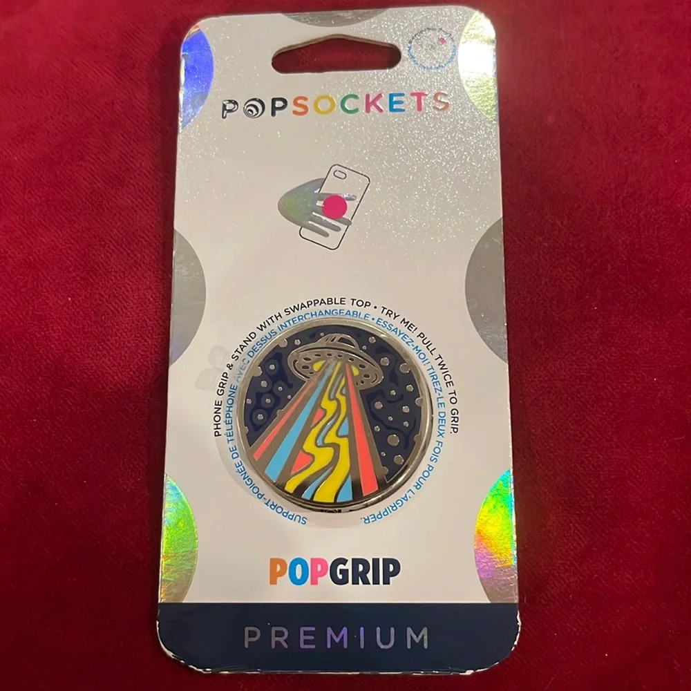 Popsocket Pop Grip Alien Ship Sky Neon Pop Socket Sawppable Premium - Picture 1 of 3